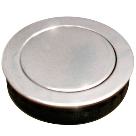 52 Mm Round Flush Pull With Spring Loaded Cover, Polished US32 - 629 Stainless Steel